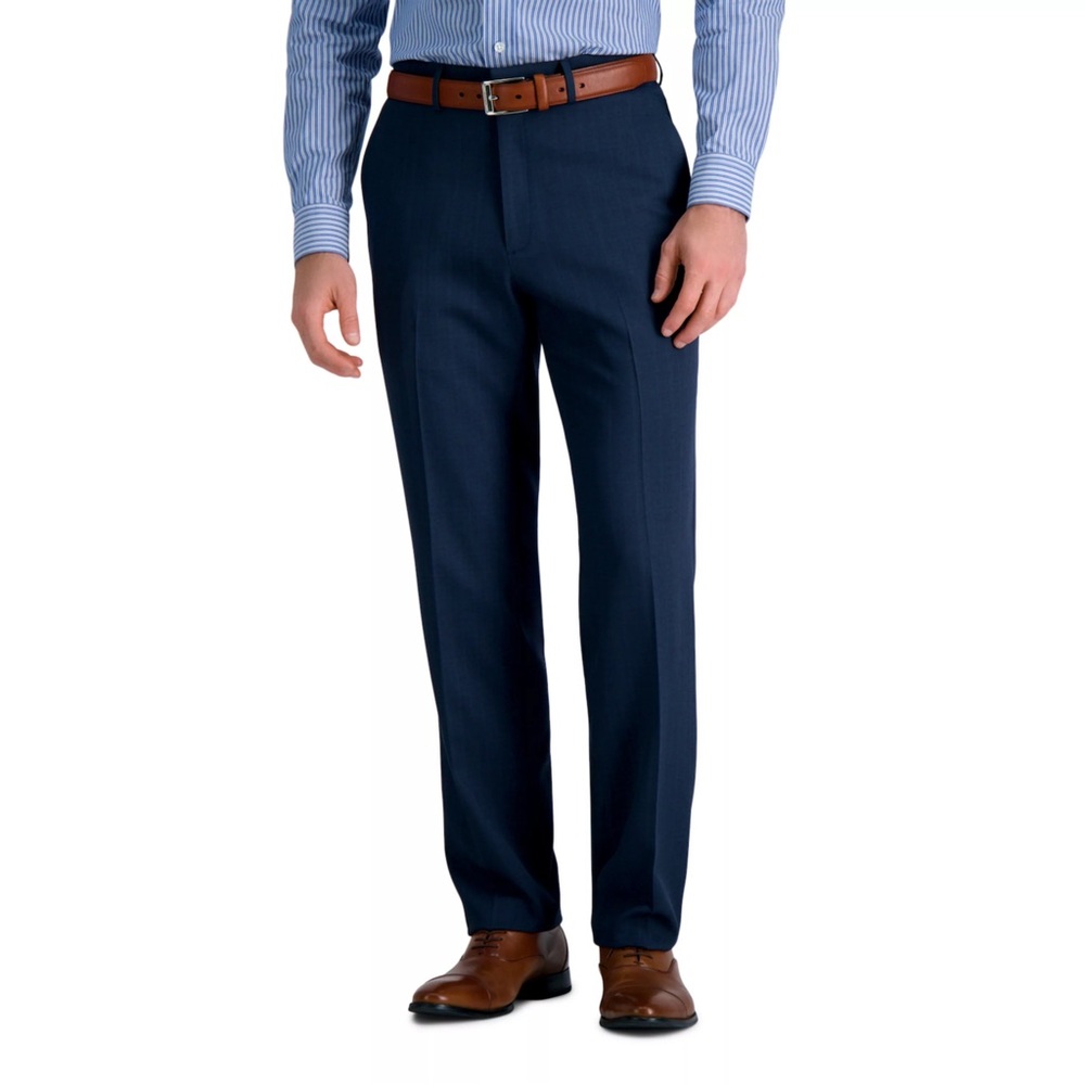 Men's Haggar® Premium Comfort Linen Y Fold Straight-Fit Dress‎ Pants NWT 36Wx34L